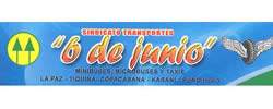 logo SINDICATO DE TRANSPORTES 6 DE JUNIO COPACABANA