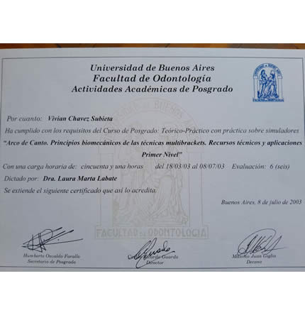 Curso de Arco Rectob<br>UBA Universidad de Buenos Aires,  Argentina