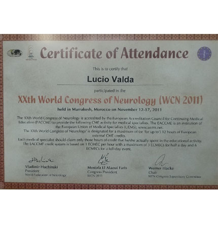 XXth World Congress of Neurology - 2011