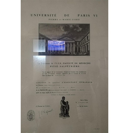 Universidad de Paris VI Pierre y Marie Curie Hospital de la Salpetriere – Francia – 1980