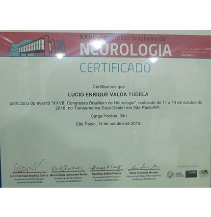 XXVIII Congreso Brasileiro de Neurología - 2018