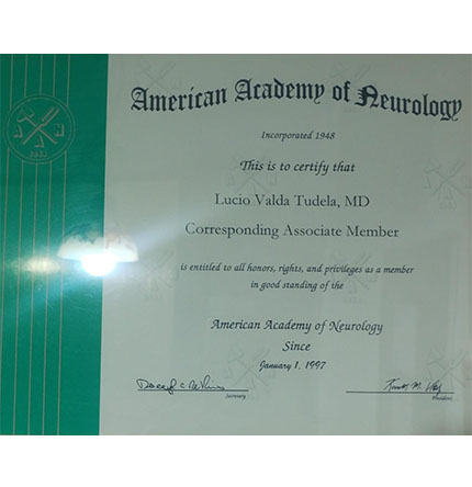 Corresponding Associate Member - American Academy of Neurology - 1997