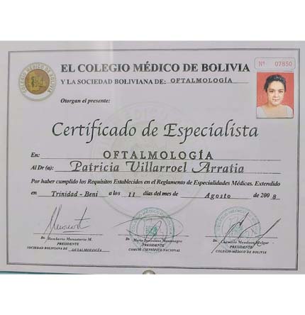 Colegio Médico de Bolivia y Sociedad Boliviana de Oftalmología