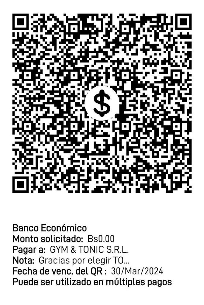 Qr de pago Tonik