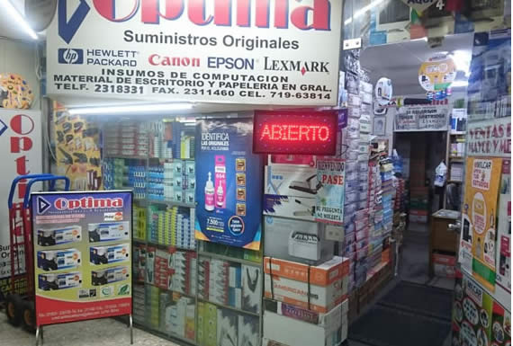 Optima Suministros Originales  Venta de Insumos de Computación, Material  de escritorio y Papelería en La Paz, Bolivia