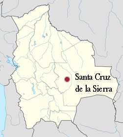 Ubicación de Santa Cruz de la Sierra
