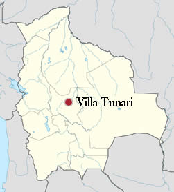 Ubicación de Villa Tunari - Chapare