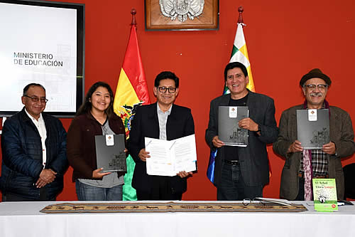Convenio promueve lectura de obras de autores bolivianos en unidades educativas 
