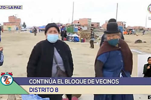 Vecinos del Distrito 8 de El Alto mantienen bloqueos en demanda de obras