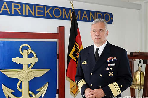 Renuncia el jefe de la marina alemana tras polémicas declaraciones sobre Crimea 