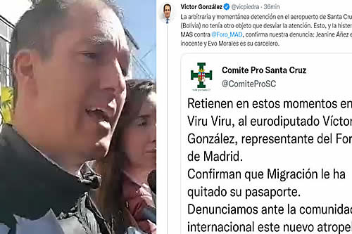 Eurodiputado denuncia ‘arbitraria y momentánea detención’ en Viru Viru; Migración dice que abordó de manera normal